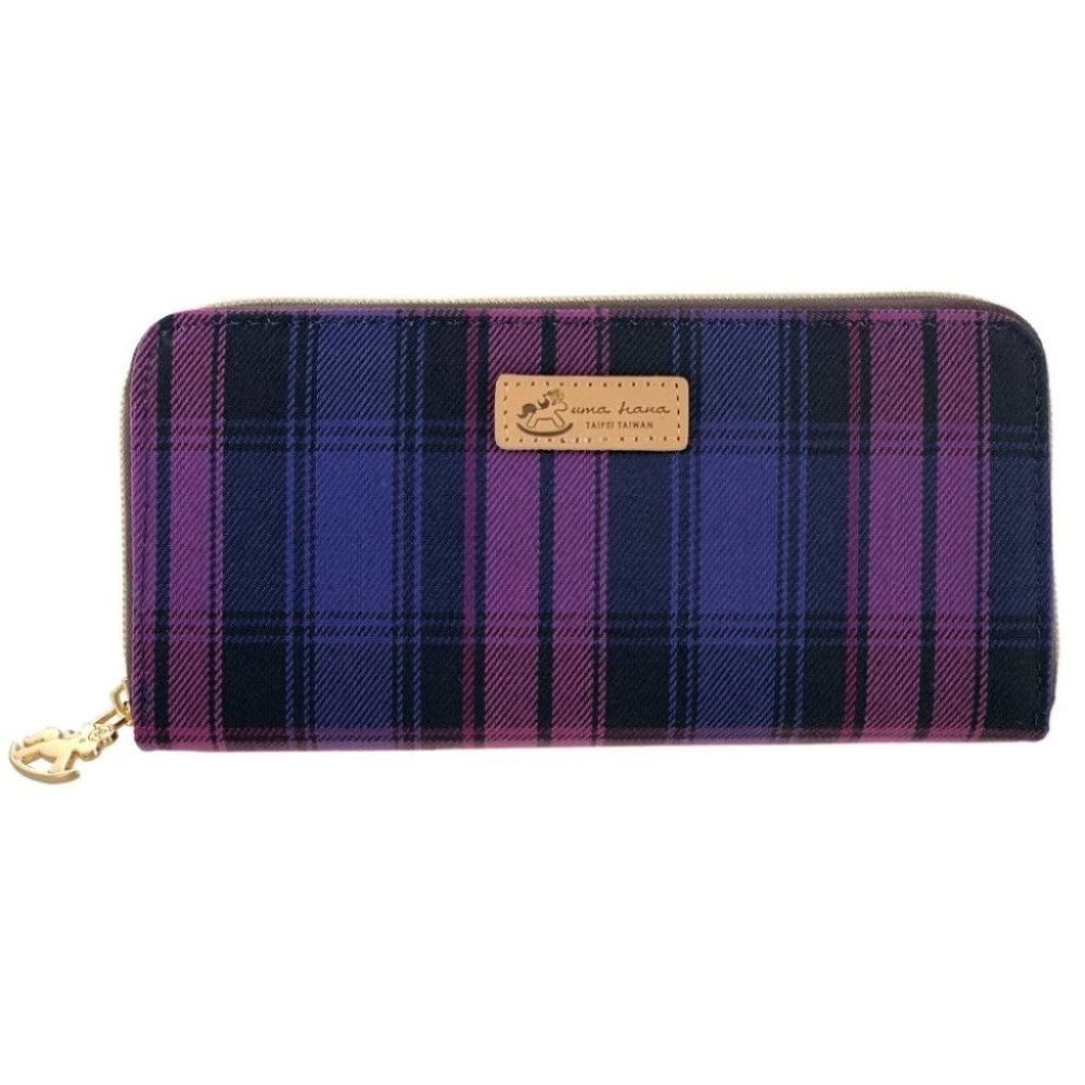 Waterproof Plaid Long Wallet Fits Phone & Bills - Picture 1 of 15